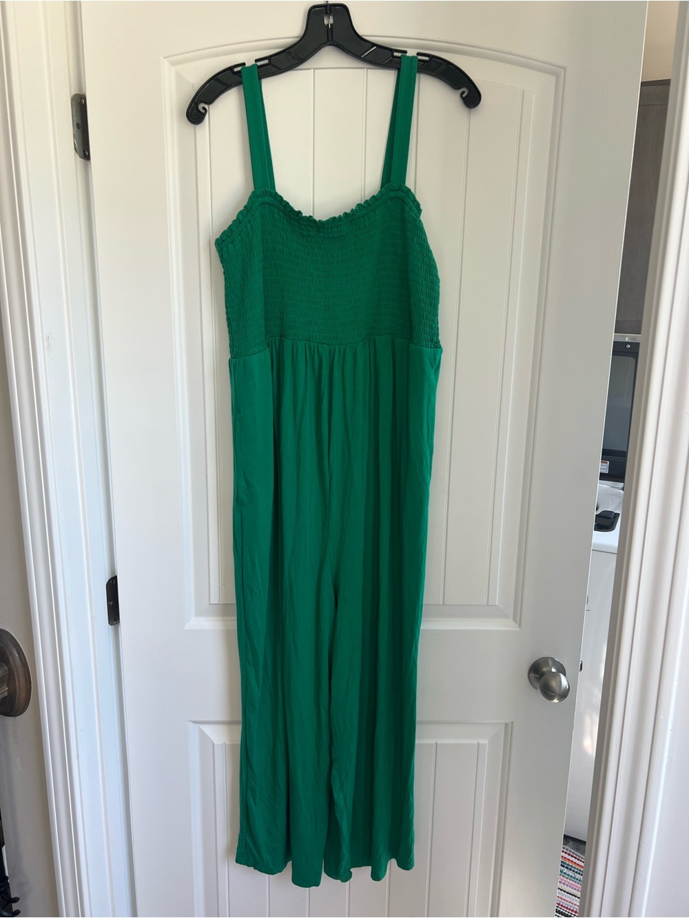 Isabel Maternity by Ingrid & Isabel Emerald Green Smocked Jumpsuit